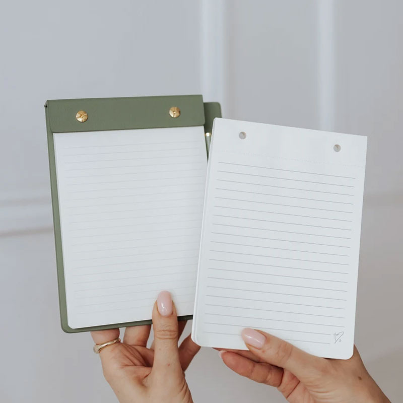 Personalized Gold Stamping Monogram Refillable Notepad Set for Medical Worker