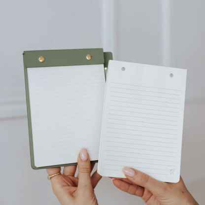Personalized Gold Stamping Monogram Refillable Notepad Set for Medical Worker