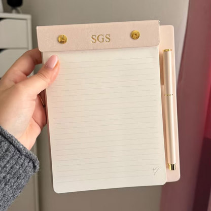 Personalized Gold Stamping Monogram Refillable Notepad Set for Medical Worker