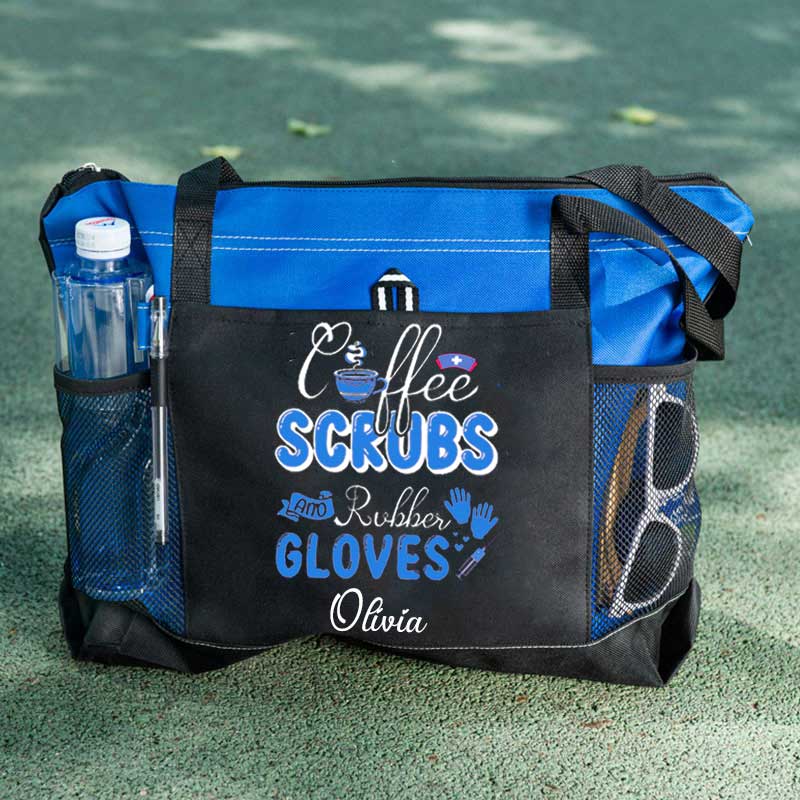 Coffee Scrubs And Rubber Gloves Nurse Life Tote Bag