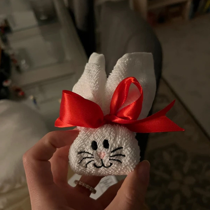 Personalized Bunny Embroidered washcloth Easter Baby Shower Gift