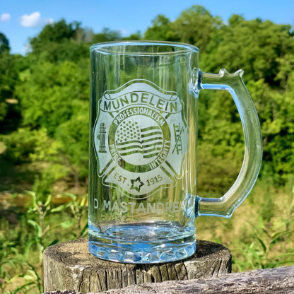 Personalized Fire Dept Logo Beer Stein