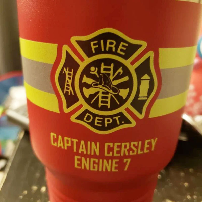 Personalized Firefighter 20z 30oz Tumblers With Name