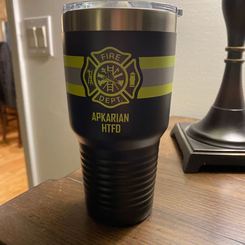Personalized Firefighter 20z 30oz Tumblers With Name
