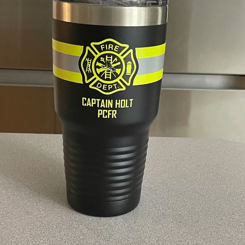 Personalized Firefighter 20z 30oz Tumblers With Name