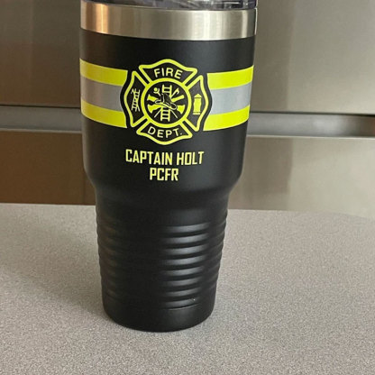 Personalized Firefighter 20z 30oz Tumblers With Name