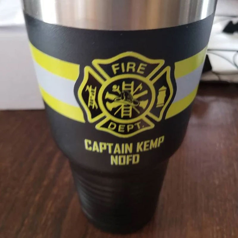 Personalized Firefighter 20z 30oz Tumblers With Name