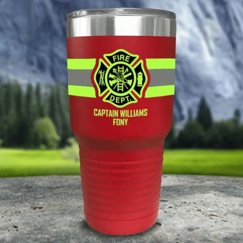 Personalized Firefighter 20z 30oz Tumblers With Name