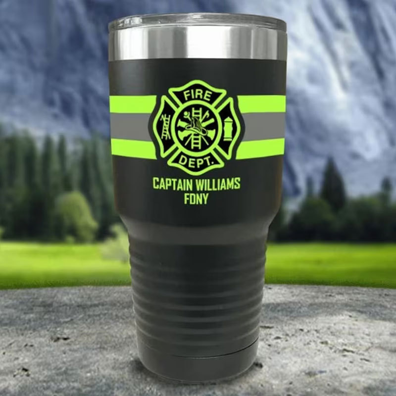 Personalized Firefighter 20z 30oz Tumblers With Name