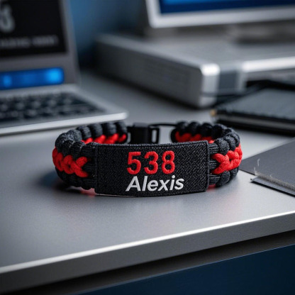 Personalized Firefighter Braided Bracelet