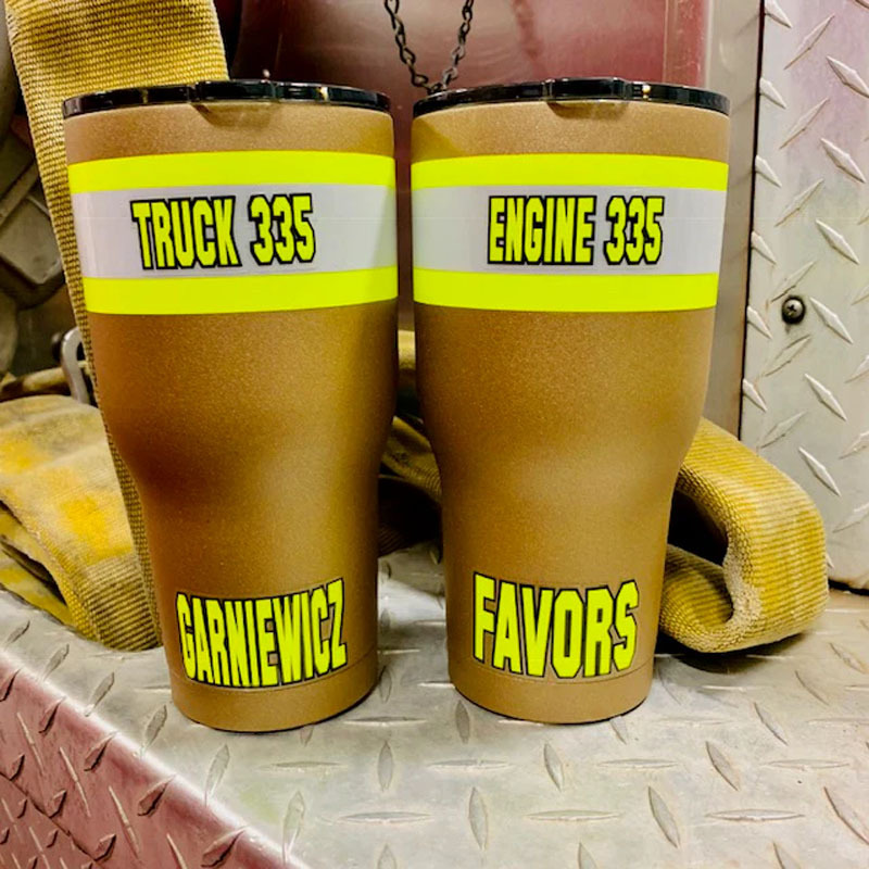 Personalized Firefighter Bunker Gear 20oz Cup