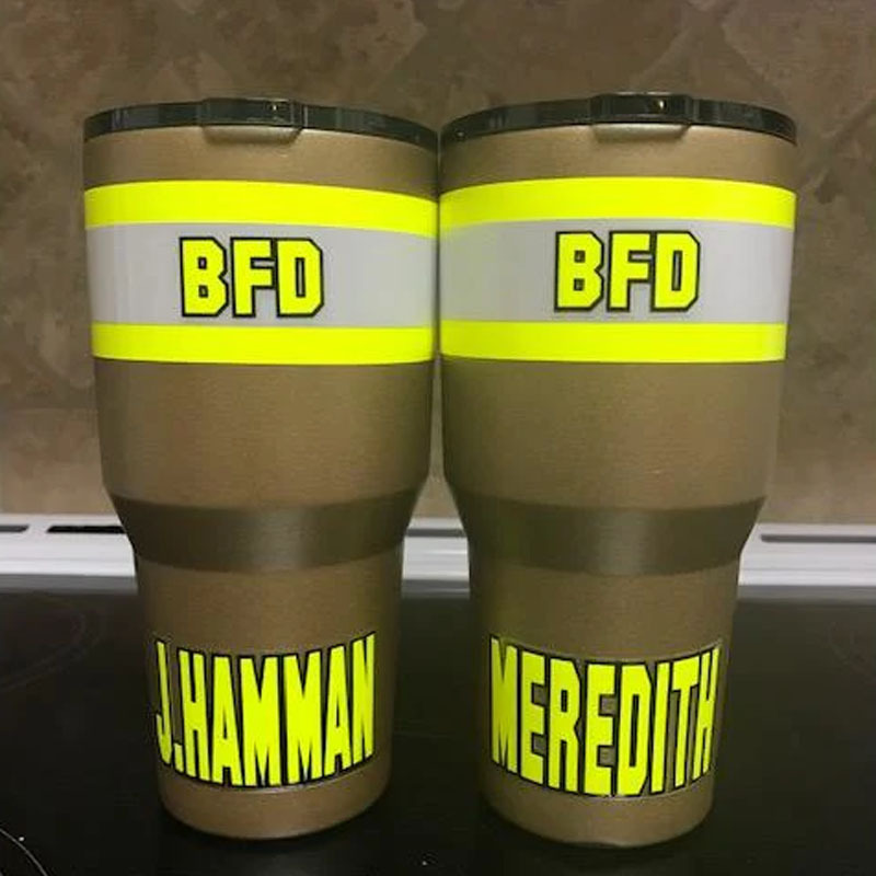 Personalized Firefighter Bunker Gear 20oz Cup