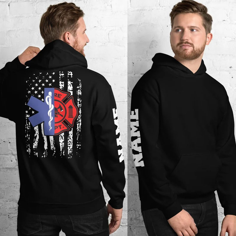 Personalized Firefighter EMT Hoodie