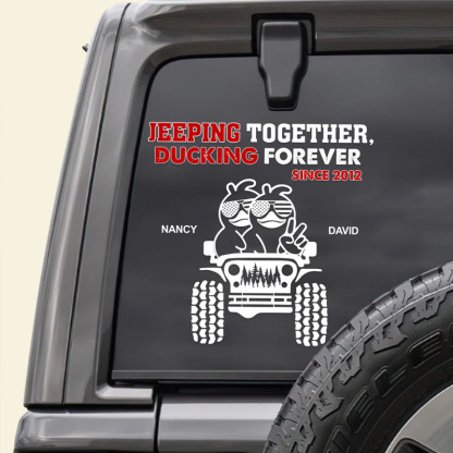 Personalized Jeeping Gifts For Couple Decal