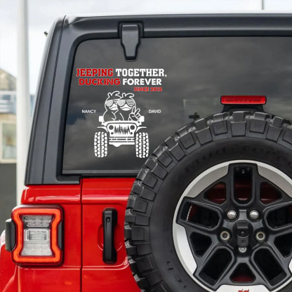 Personalized Jeeping Gifts For Couple Decal