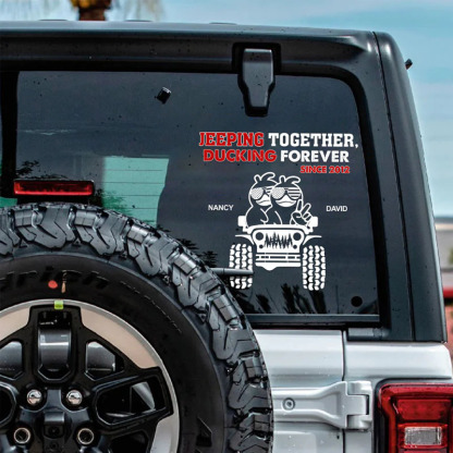 Personalized Jeeping Gifts For Couple Decal