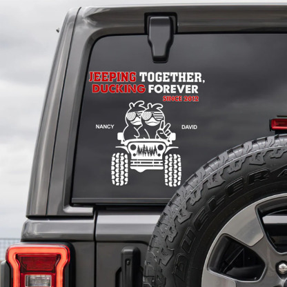 Personalized Jeeping Gifts For Couple Decal