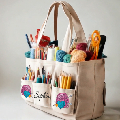 Personalized Knitting Crochet Tote Bag Handbag