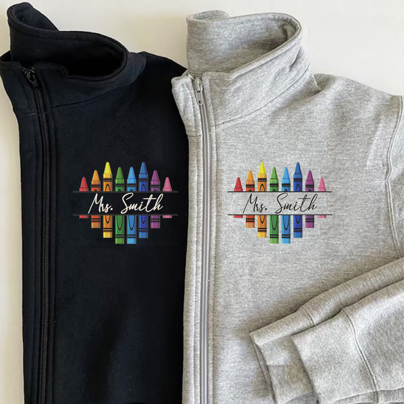 Personalized Love Crayon Pullover Jacket