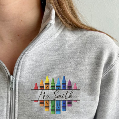 Personalized Love Crayon Pullover Jacket