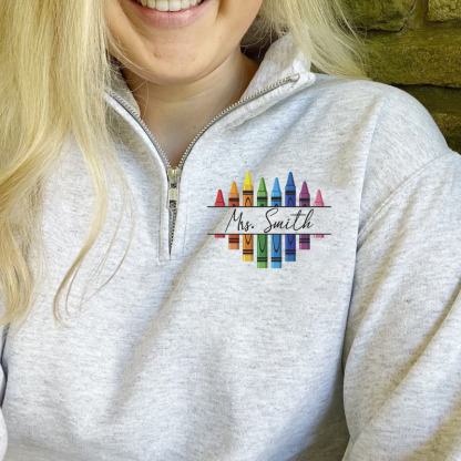 Personalized Love Crayon Pullover Jacket