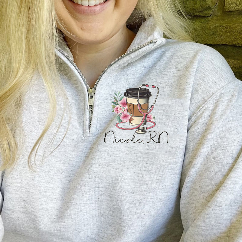 Personalized Nurse Coffe Pullover Jacket