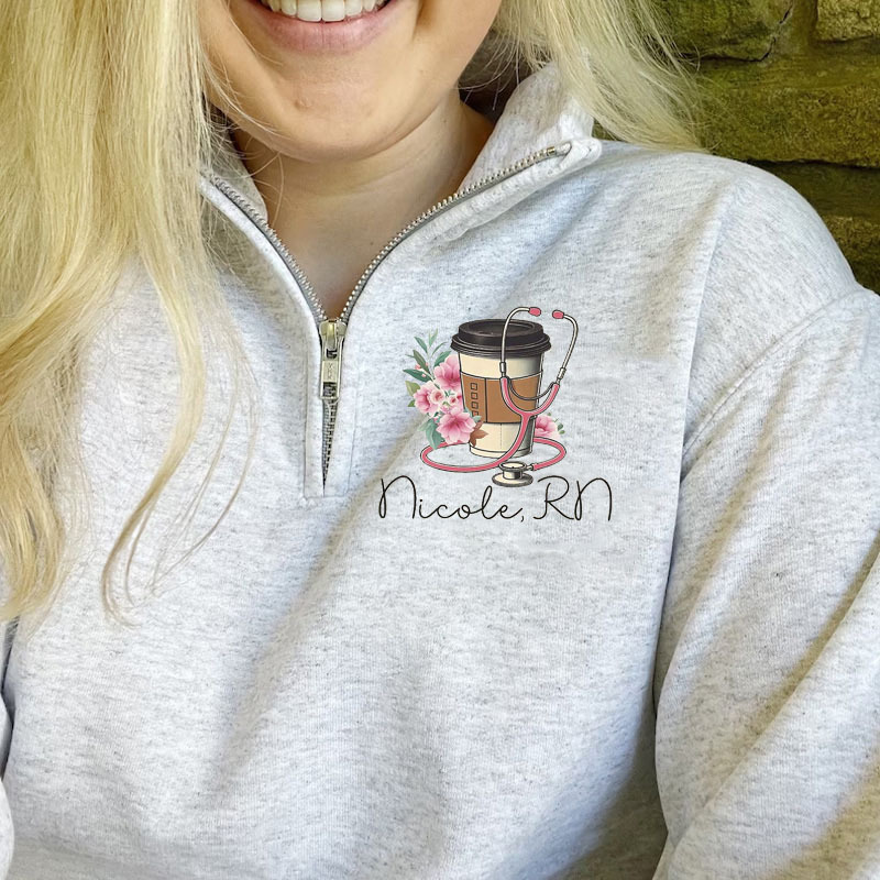 Personalized Nurse Coffe Pullover Jacket
