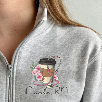 Personalized Nurse Coffe Pullover Jacket