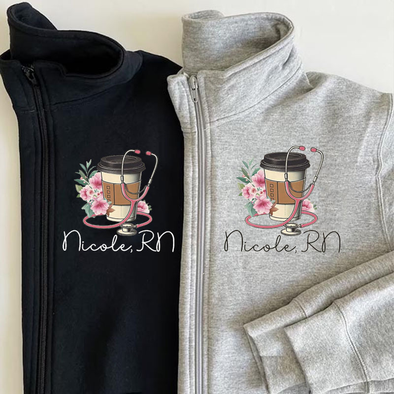 Personalized Nurse Coffe Pullover Jacket