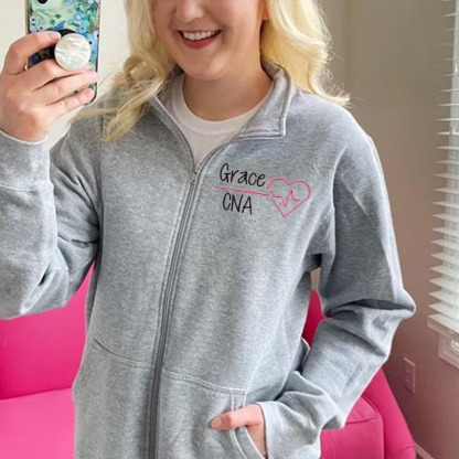 Personalized Nurse Quarter Zip Pullover Jacket