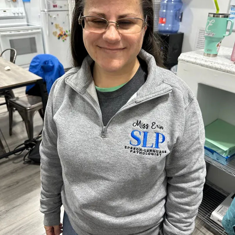 Personalized SLP Embroidered Quarter Zip Sweatshirt