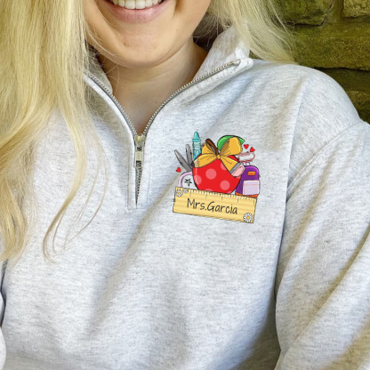 Personalized Teacher Appreciation Pullover Jacket