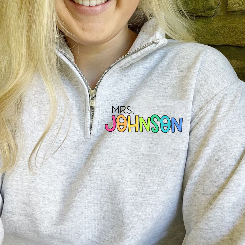 Personalized Teacher Custom Name Pullover Jacket
