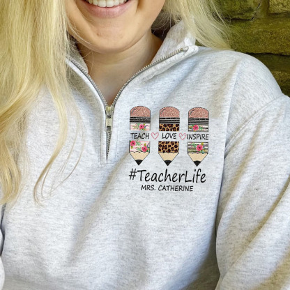 Personalized Teacher Pencil Pullover Jacket