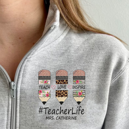 Personalized Teacher Pencil Pullover Jacket