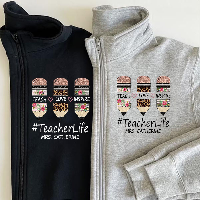 Personalized Teacher Pencil Pullover Jacket