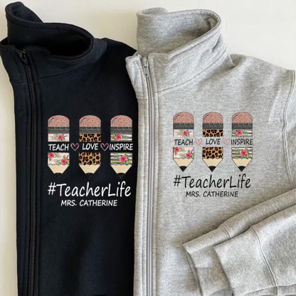Personalized Teacher Pencil Pullover Jacket