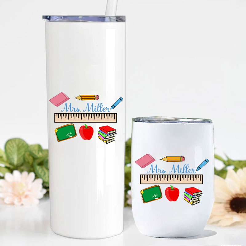 Personalized Teacher Ruler Design 20oz Tumbler