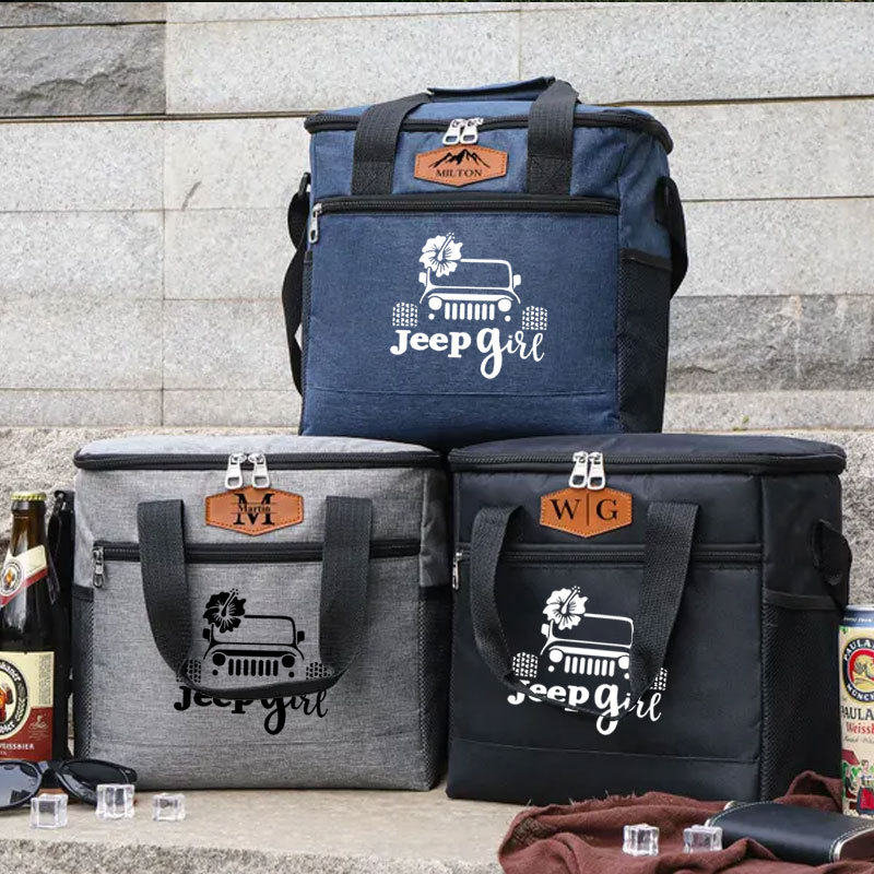 Personalized Jeep Girl Camping Cooler Bag