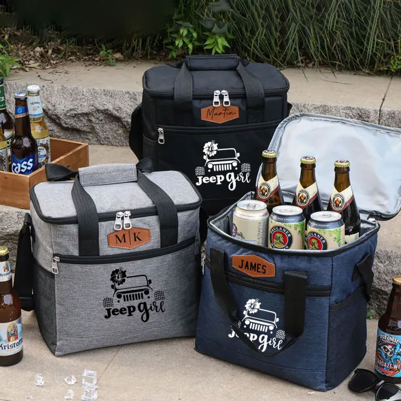 Personalized Jeep Girl Camping Cooler Bag