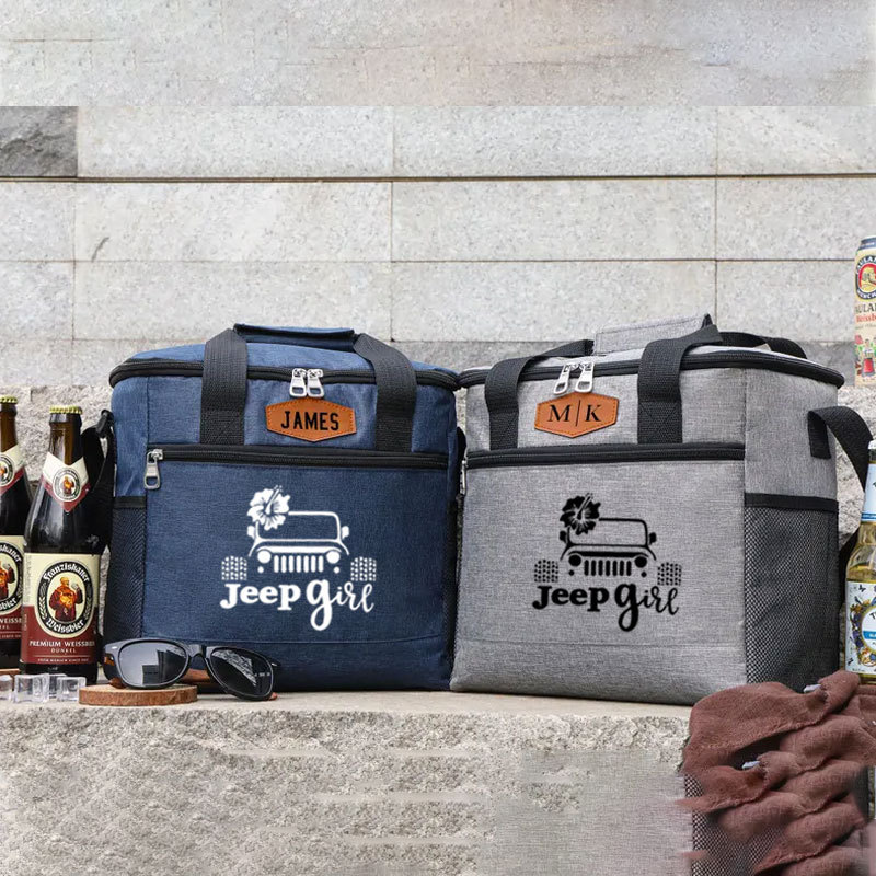 Personalized Jeep Girl Camping Cooler Bag
