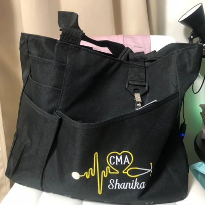 Monogrammed Nurse Utility Bag, Personalized Nurse Organizer Tote