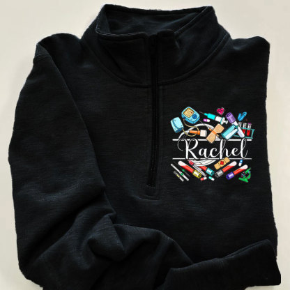 Phlebotomist Pullover Sweatshirt, Lab Technician Makeup Gift