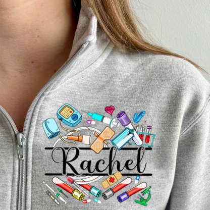 Phlebotomist Pullover Sweatshirt, Lab Technician Makeup Gift