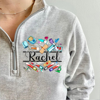 Phlebotomist Pullover Sweatshirt, Lab Technician Makeup Gift