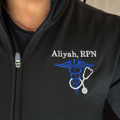 Nurse Stethoscope Jacket RN Zip Pullover Sweatshirt Jacket Gift For Nurse