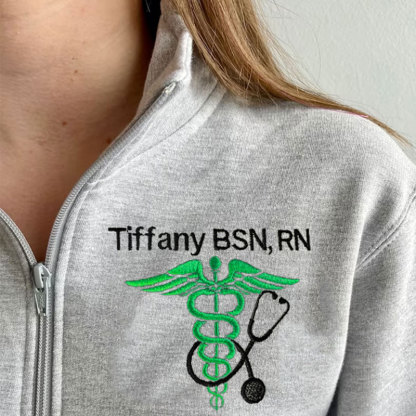 Nurse Stethoscope Jacket RN Zip Pullover Sweatshirt Jacket Gift For Nurse