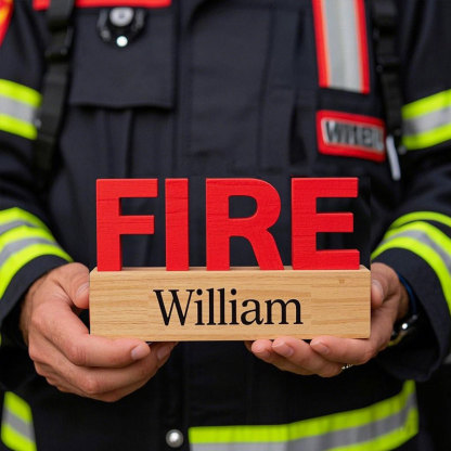 Personalized Firefighter Name Standing, Graduator Gifts