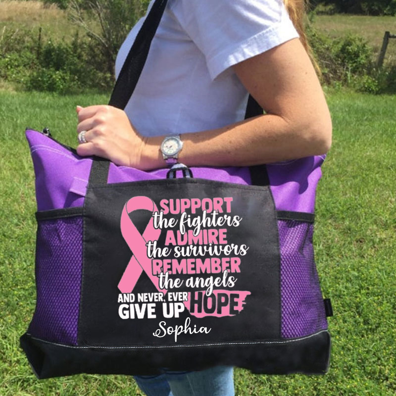 Support The Fighters Admire The Survivors Remeber The Angels Tote Bag