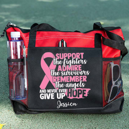 Support The Fighters Admire The Survivors Remeber The Angels Tote Bag